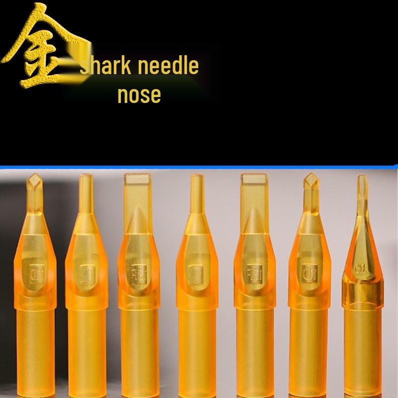 Leiming Golden Shark Transparent Tattoo Needle Tips – Disposable Tattoo Supplies