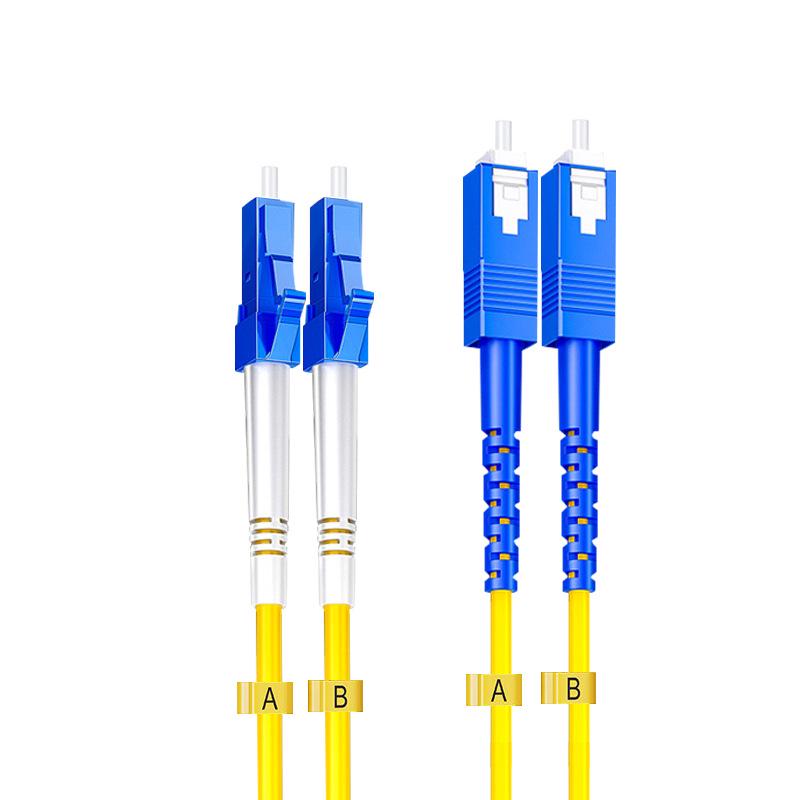 Kabel krosowy światłowodowy LC - Jednomodowy Dupleksowy, Kwadratowy do Okrągłego LC, 1 Metr, Kabel do Centrum Danych 10 Gigabit (Dostępne w 1/5/10/20/30 m)
