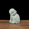 Cute Mini Bald Monk DIY Buddha Statue Durable Little Monk Ornament  Meditation Home