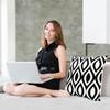6Pcs Black White Geometric Pillow Covers 18X18 Inches Simple Black White Geometric Pattern Pillowcase Boho Decorative Cushion Co