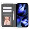 For Google Pixel 9a Wallet Phone Case Checkered Pattern Imprint Leather Flip Cover with Wrist Strap