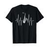 Sponsored Ad Heartbeat Heart Line Rate Saxophone T Shirt Vintage Breathable Comfortable Designer Clothes Versatile