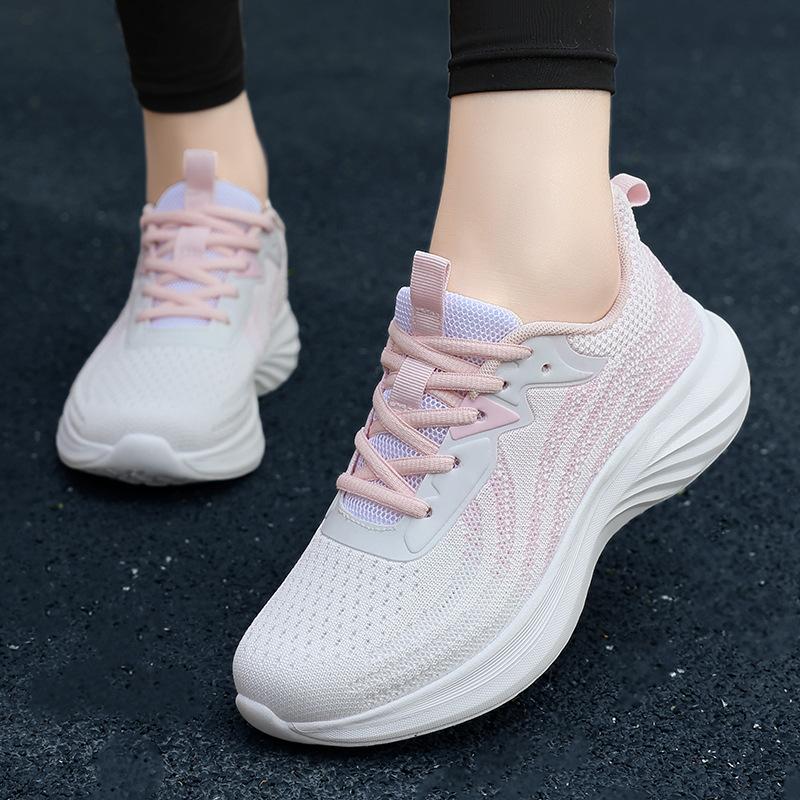 Spring new shoes mesh breathable sports shoes lightweight student running shoes non-slip soft sole comfortable