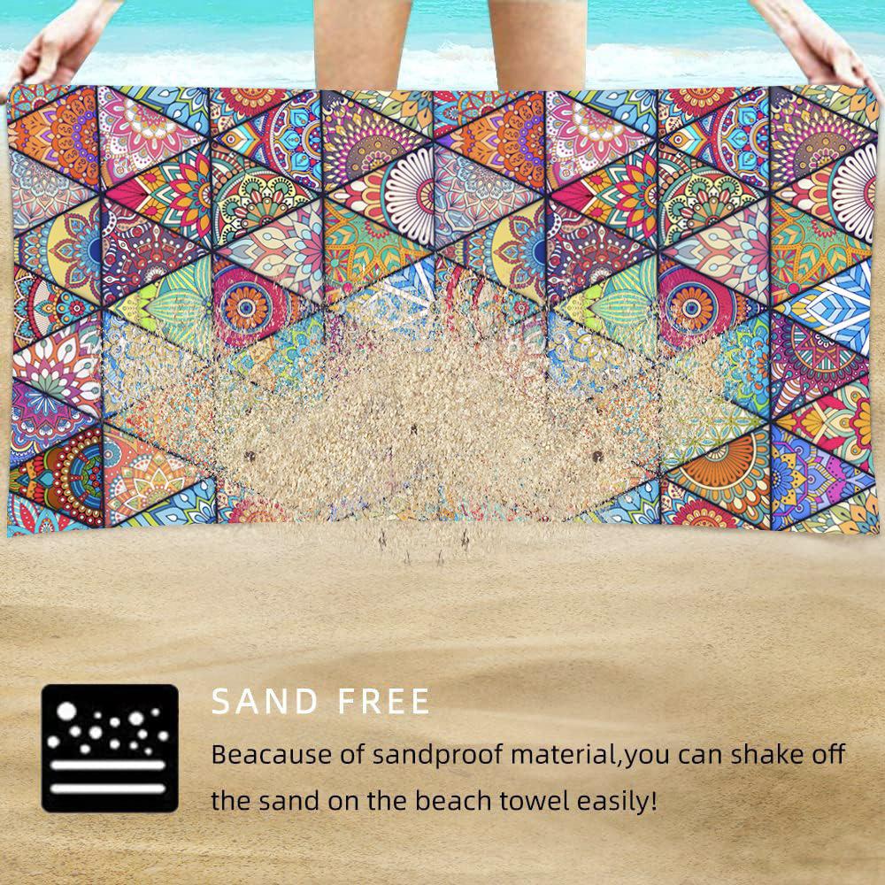 80x160CM Zweischneidiges Strandtuch aus samtiger Mikrofaser, großes Handtuch für Fitnessstudio, Sport, Schwimmbad, Damen, große Yogamatte, modische Sommer-Surf-Robe, Decke