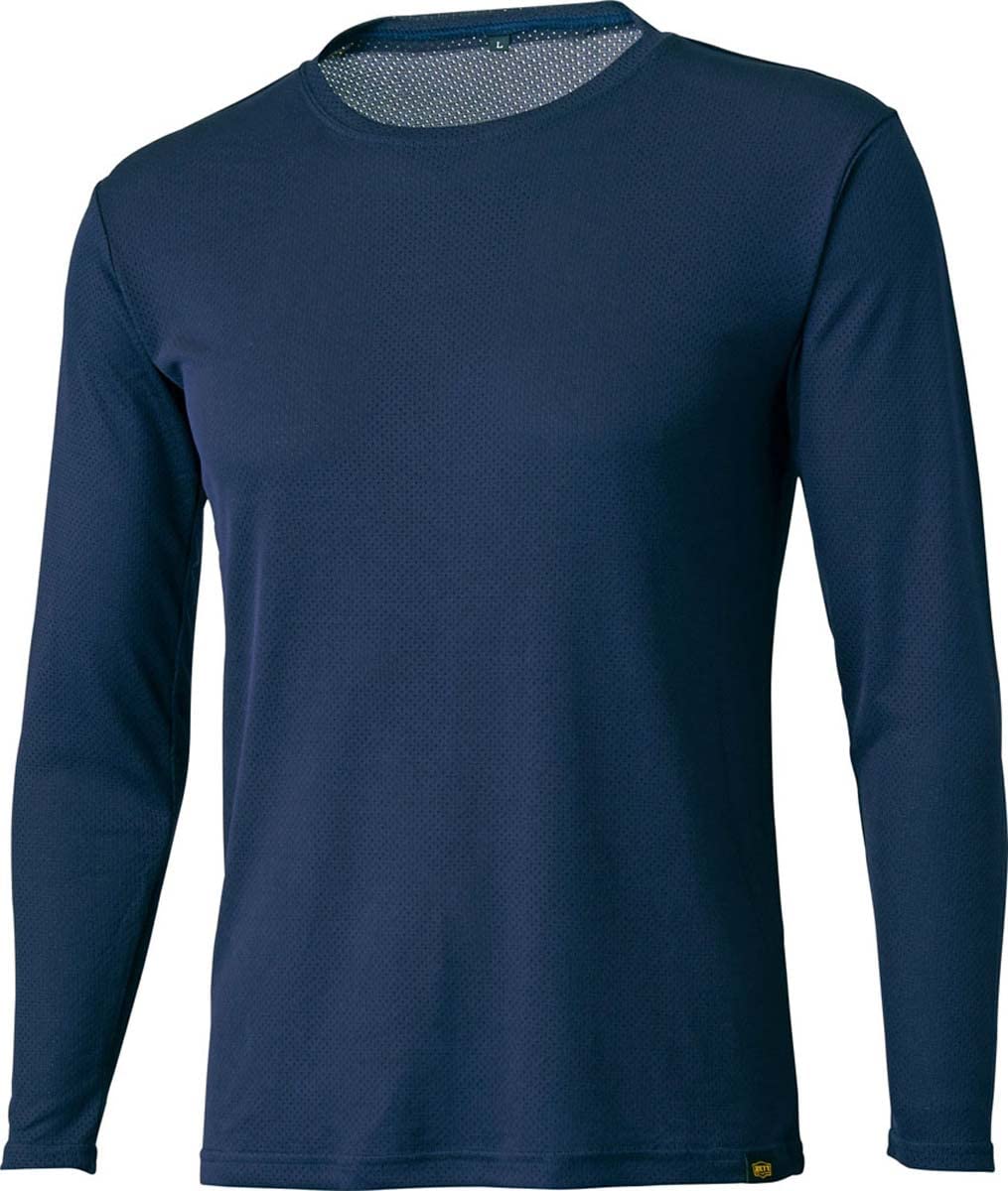 

ZETT Baseball Cool Z Crew Neck Long Sleeve Navy Medium BO8210G Undershirt, Undershirt, (2900), Size,