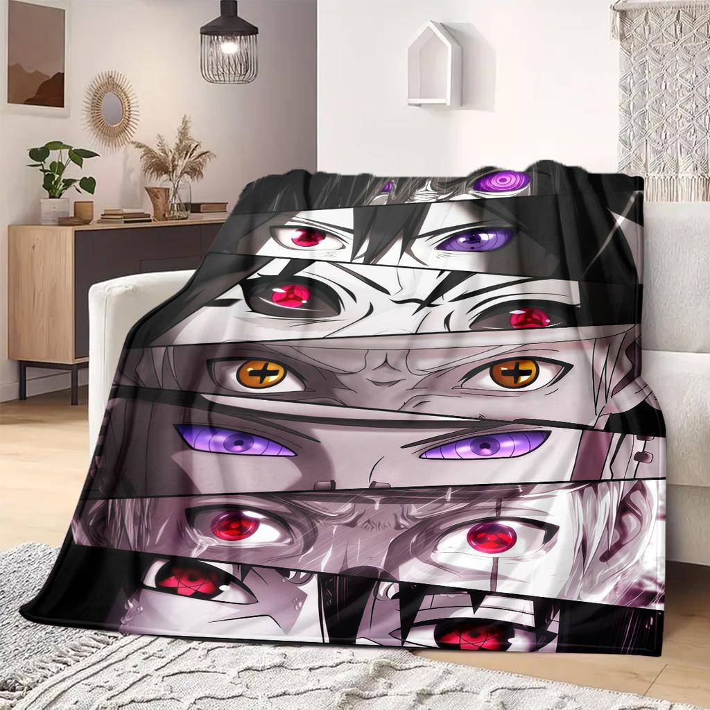 Naruto Anime Print Blanket Warm Comfortable Flannel Blanket Suitable for Bedrooms, Sofas, Beds, Chairs, Picnics, Travel
