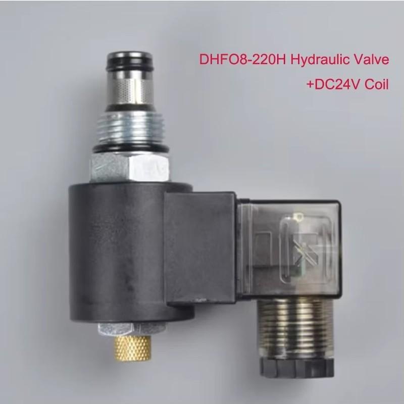 Hydrauliczny zawór elektromagnetyczny nabojowy gwintowany 2-pozycyjny 2-drogowy normalnie zamknięty DHF08-220H LSV08-2NCP-M DC12V/DC24V/AC220V 250bar
