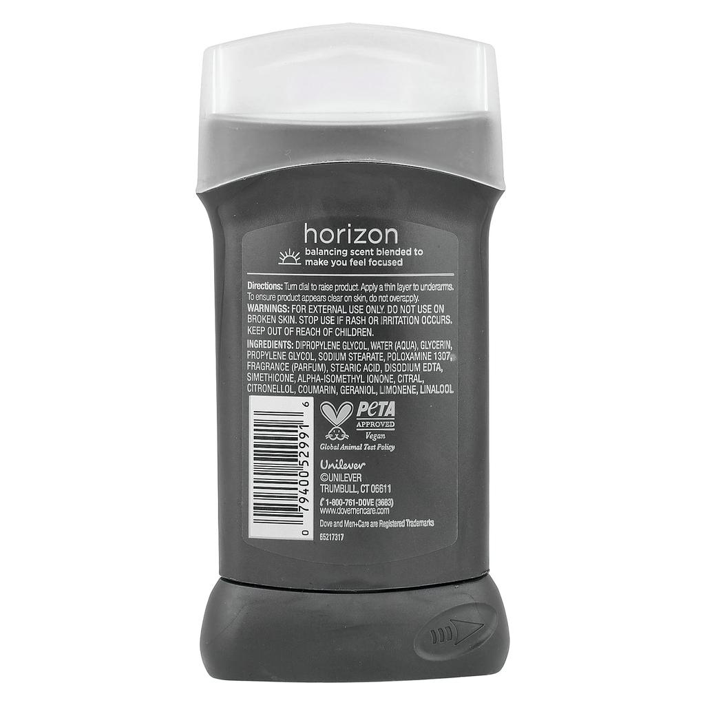 Dove, Men + Care, Aluminum-Free Deodorant, Horizon Vanilla Bean + Sandalwood, 85g (3oz)