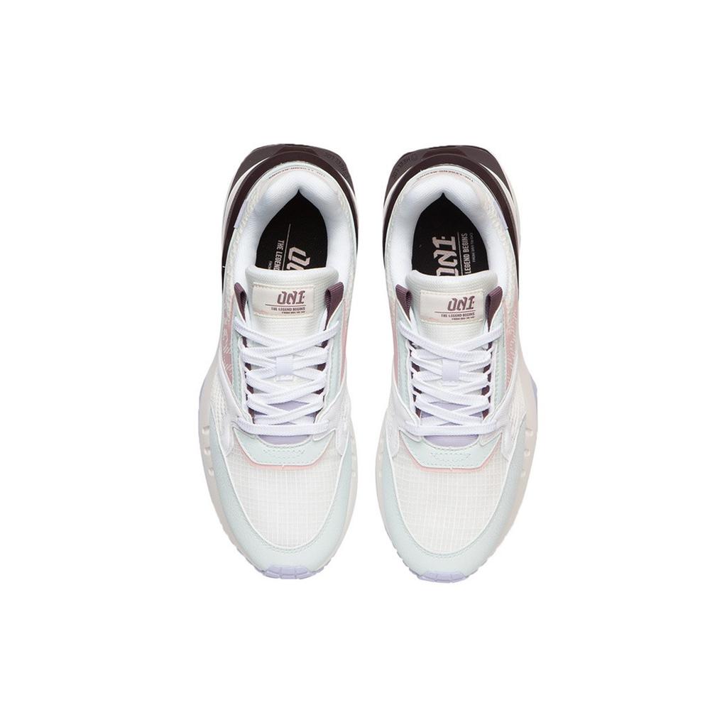 New LiNing Anti Slip And Wear Resistant Lightweight Low Top Running Shoes Women's White Blue AGCR184-2