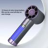 Portable Handheld Fan 1-100 Speeds Adjustable Turbo 3000mAh Battery Fans with LED Display Rechargeable Ice Cooling Personal Fan