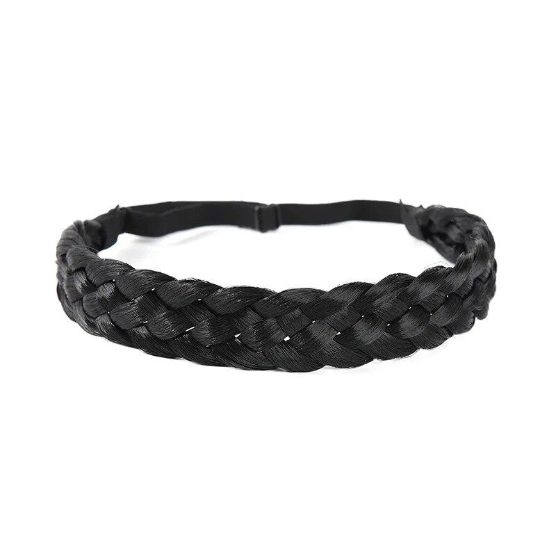 Come Shine Fashion Women Headband Elastic Hair Band Solid Wig Hair Accessories Braid Headwear Adjustable Size