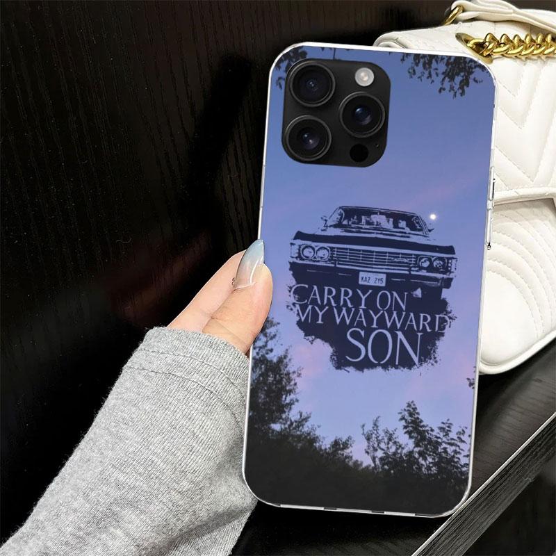 Babaite Supernatural SPN Case for iPhone 13 12 Mini 11 Pro Max Soft Phone Cover X XS XR 7 SE 8 Plus 6 6S 5 5S Silicone Black Cap