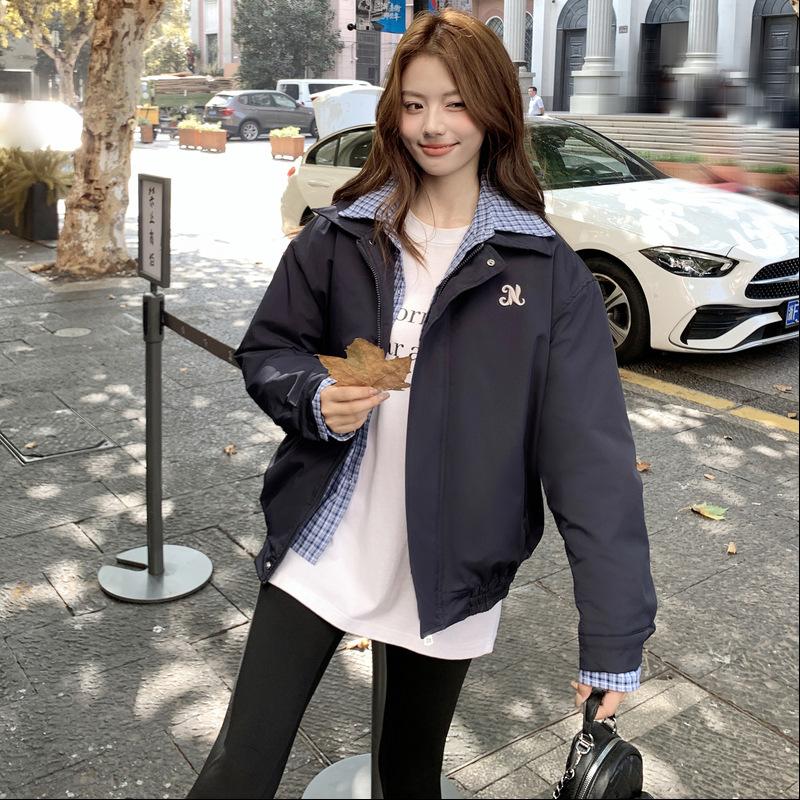 

Женская новая большого размера имитация двухслойного лацкана холодо- и ветрозащитная легкая пушистая теплая свободного кроя высококачественная ткань повседневная спортивная хлопковая одежда XL чёрный