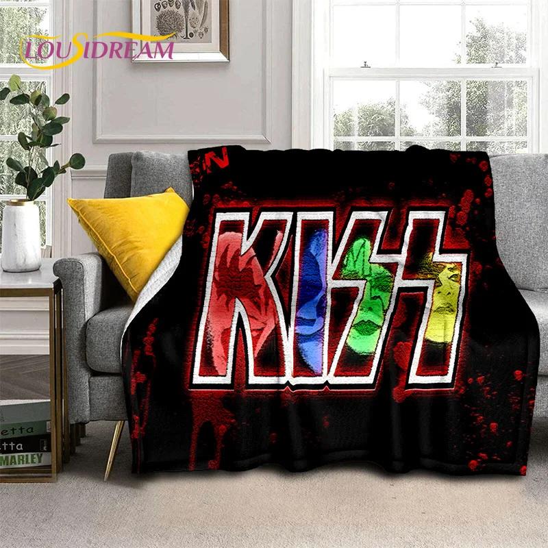 Kiss Rock Heavy Metal Band Gene Paul Soft Flannel Blanket for Bed Bedroom Sofa Picnic,Throw Blanket for Outdoor Leisure Nap Gift