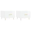 VidaXL Coffee Tables 2 Pcs Glossy White 50x50x40cm Engineered Wood 829369