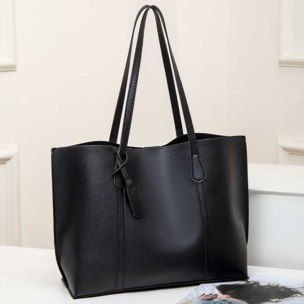 Women's Solid Color Large Capacity Tote Bag for Travel, Fashionable Lightweight Portable Shoulder Bag for Daily , Casual Totes