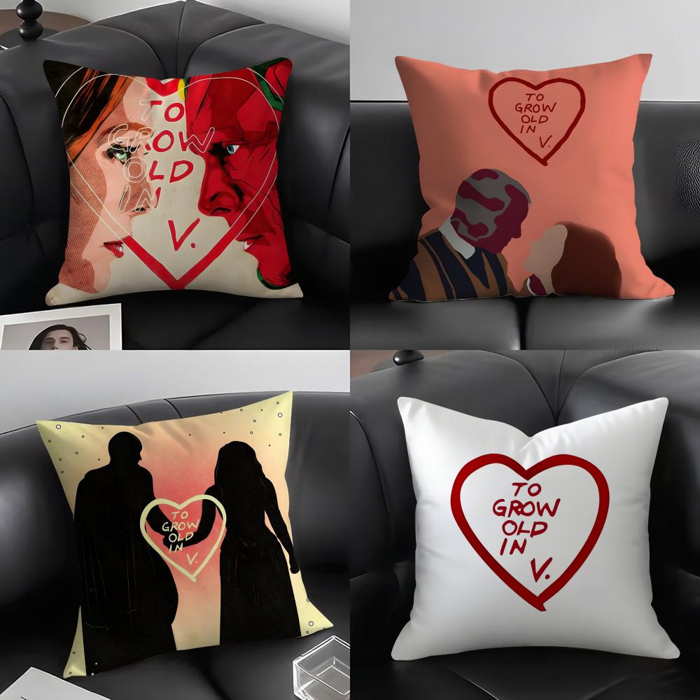 To Grow Old In Wandavision Cushion Cover Pillowcase Ultra Soft Skin Friendly Fabric Cloud Like Comfort & Concealed Zipper