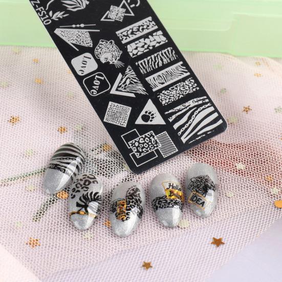 Nail Stamping Plate Various Patterns Clear Engraved Rust-Proof Polish Printing Flowers Nail Art