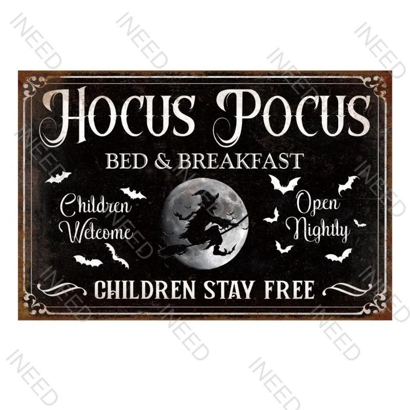 Happy Halloween Metal Sign, Spooky Wall Decor 20x30cm