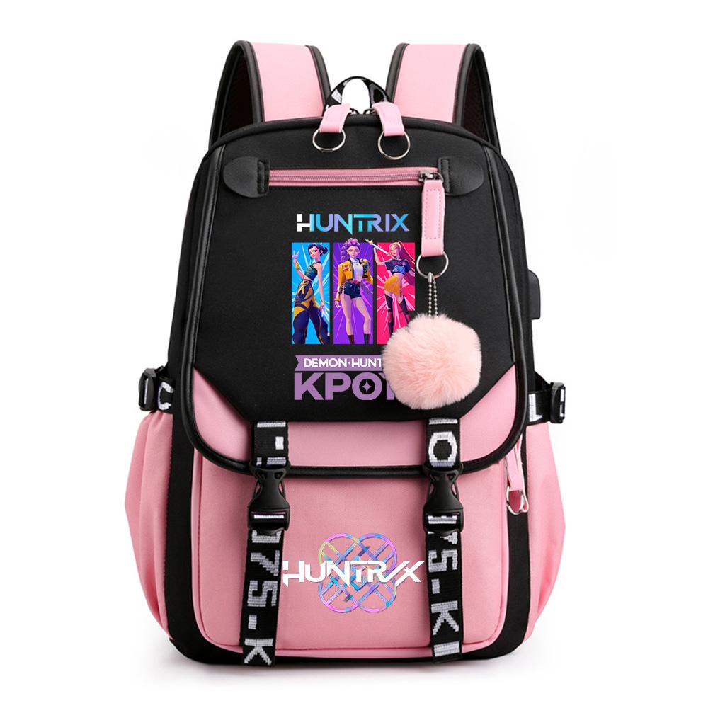 Anime New Cartoon K-pop Printed Backpack Schoolbag for Teenager Student Girl Boy Bookbag Large Capacity Travel Bag Kid Gift Rucksak