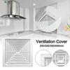 New Plastic Air Vent Grille White Square Ventilation Cover With Flaps Silent Operation Duct Heating Vents Ceiling Mount