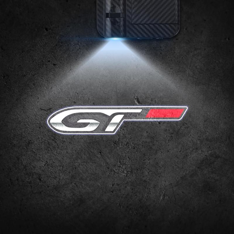 Für Peugeot GT R Emblem RCZ 208 301 206 508 5008 308 Auto Türlicht Willkommenslicht Kabelloser Laserprojektor Auto Dekoration HD LED