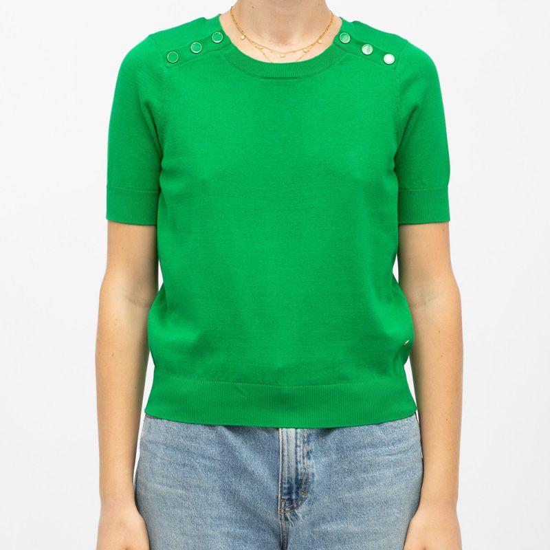 Pull maya col rond avec boutons colorés Femme LA PETITE ETOILE