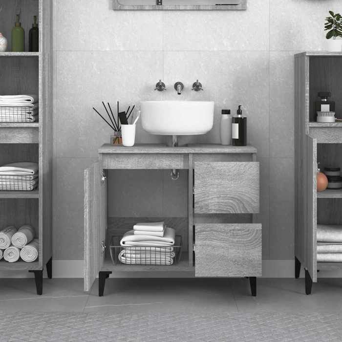 VidaXL Armoire de bain sonoma gris 65x33x60 cm bois d'ingénierie 819834