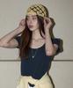 Seullouseulloulli Lily Handmade Crochet Cotton Punched Short Beanie (Ver.2) _ Yellow