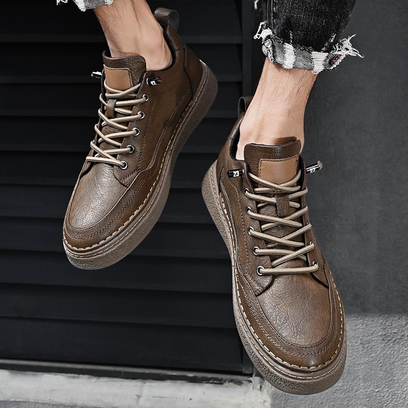 Модная удобная мужская обувь на платформе — фото 4