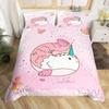 Blauer Bettbezug mit Meereswalen, King-Size-Bett, Cartoon-Meerestiere, Kinderbettwäsche-Set, Küstenstrand, Bettbezug, Meereswellen, Bettbezug