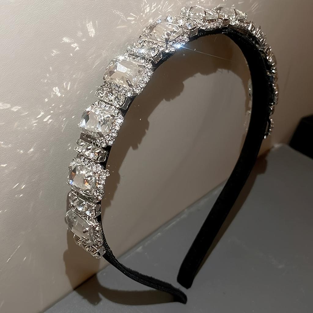 1 Stück Hochglanz Strass-Stirnband für Damen High-End-Gefühl Französischer Süßer und Cooler Mädchenstil Stirnband Haaraccessoires Sind für Damen Geeignet