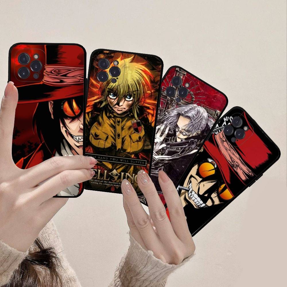 Horror Anime Hellsing Phone Case For IPhone 14 Plus 13 Mini 11 16 15 17 Pro Max Protection Shockproof