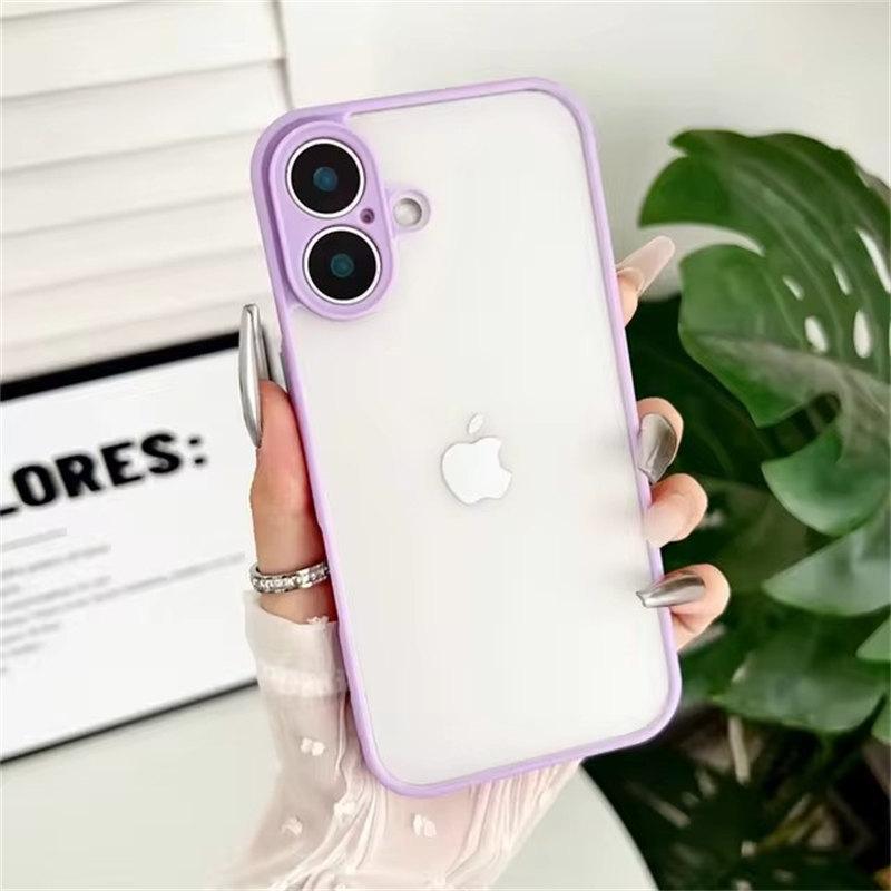 Husă de lux, rezistentă la șocuri, translucidă, mată, armură, pentru iPhone 16 15 14 Pro Max Plus 13 12 Mini 11 XR X XS 7 8 SE Husă hibrid pentru PC