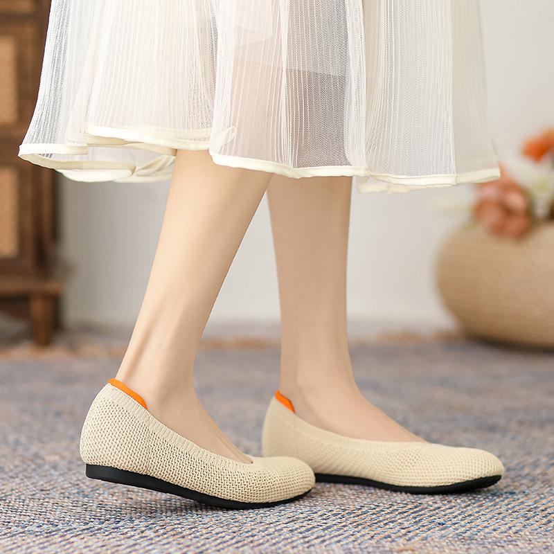 

Single Shoes Women s Flat Bottom Fly Weaving Women s Casual Doudou Pregnant Women s Round Head 34 чорний