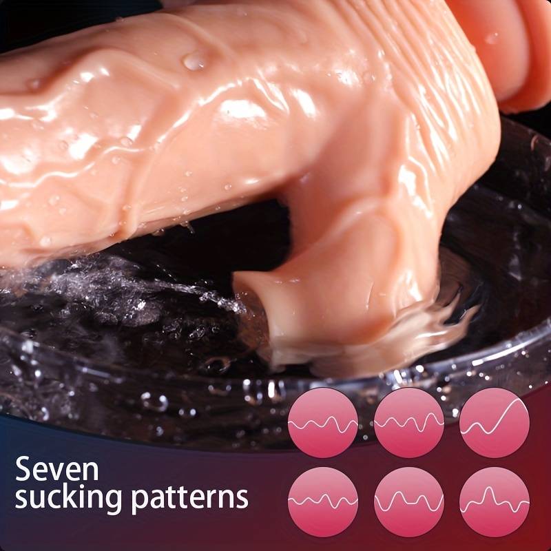 7 Mode Thrusting Dildo Vibrator Sucking/Heating/Vibrating/Thrusting Realistic Vibrating Dildo With Suction Cup For G-spot Clitoral Anal Sex Toy Adult