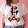 Disney Funny Mickey Tshirt Minnie Mouse Cartoon T-shirt Printing Women Tshirt Female Clothes Kawaii Summer Girls Clothing
