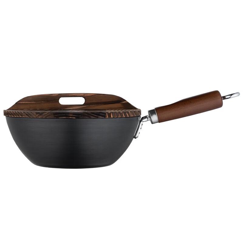 

Debo Audela 24cm Nitrided Iron Wok with Wooden Lid