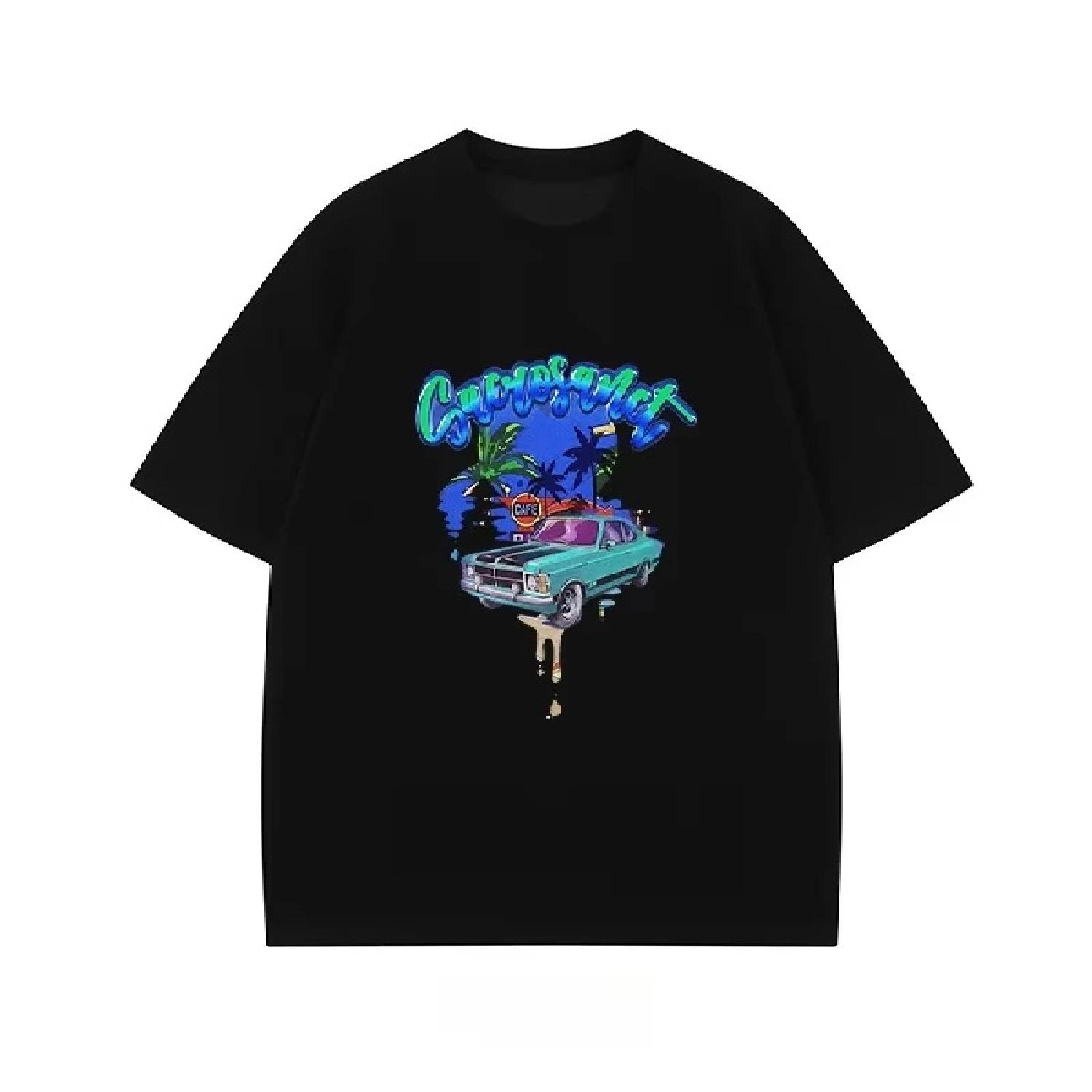 

A Loose Casual and Fashionable Short-sleeved T-shirt for Men and Women with Retro Element Prints in The Summer of 2025 XXXXXL різнокольоровий