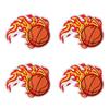 10pcs Wholesale Sports Theme Embroidered Patches On Clothes Jackets Cartoon Basketball Decoration Iron On Patches For Clothing 