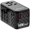 Verbatim Adapter Podróżny Eu/Uk/Us Ganusb-A/3Xusb-C Pd 140W Uta-10 Czarny/Black 32125