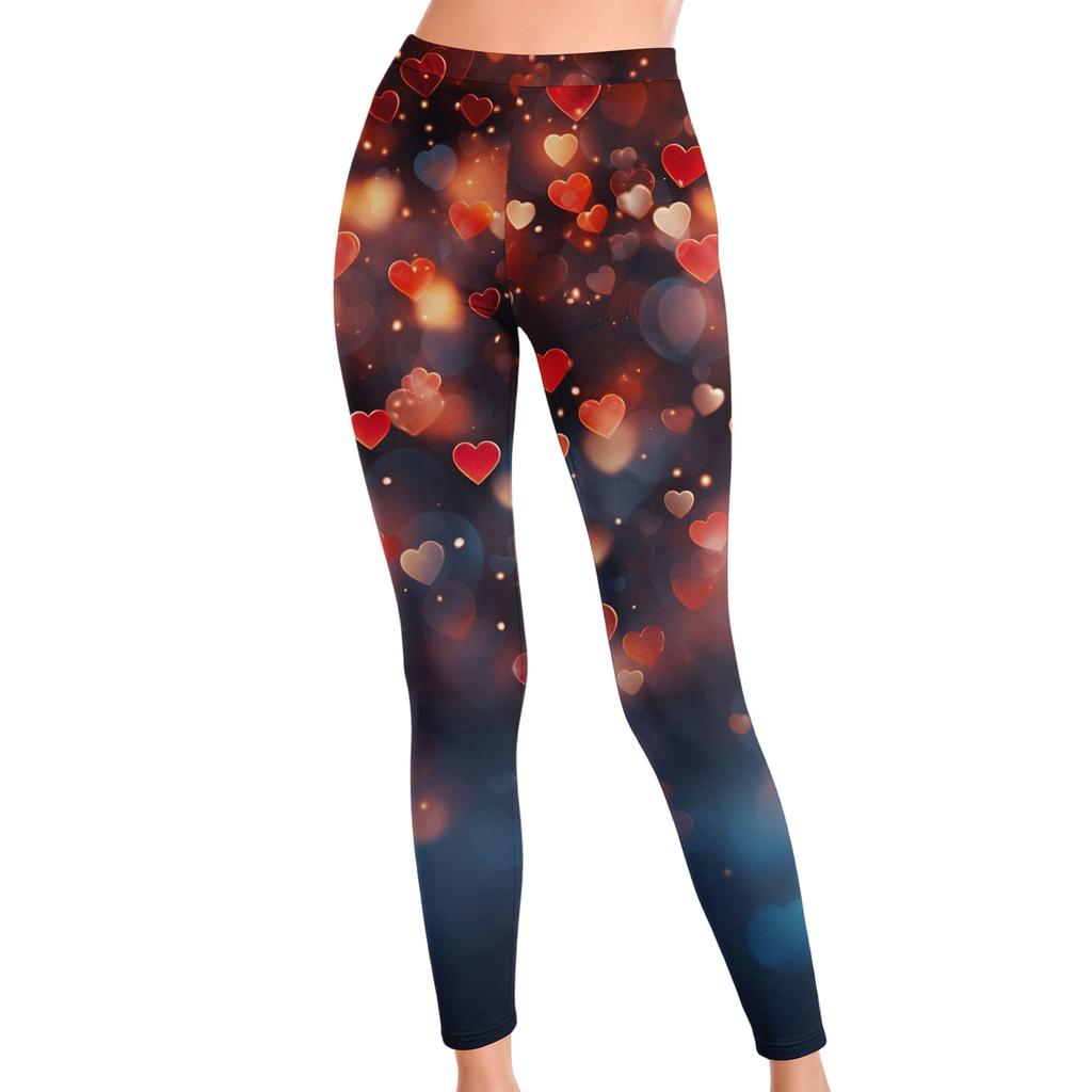 Leggings für Damen Hochtailliert Bedruckt Weich Dehnbar Workout Yoga Hosen Geschenke