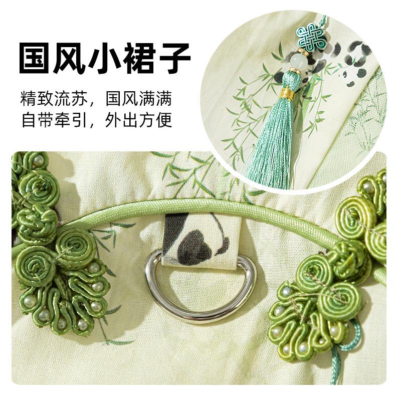 National style printing panda couple clothes spring and summer cat clothes blue cat kitten hairless cat puppy pet clothes