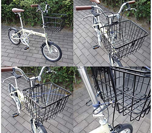 [Amazon.co.jp Exclusive] Captain Stag (CAPTAIN STAG) One-Touch Front Basket for Folding Bicycles, Black, Y-7354