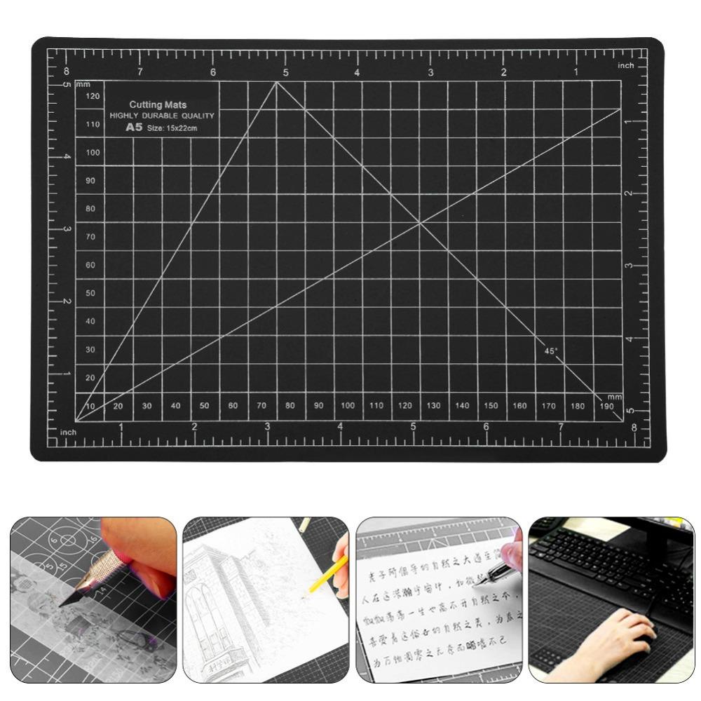 4pcs Scale Grid Design Model Cutting Pad Non-Slip Base Craft Carving Mat Cutting Mat  For Crafters