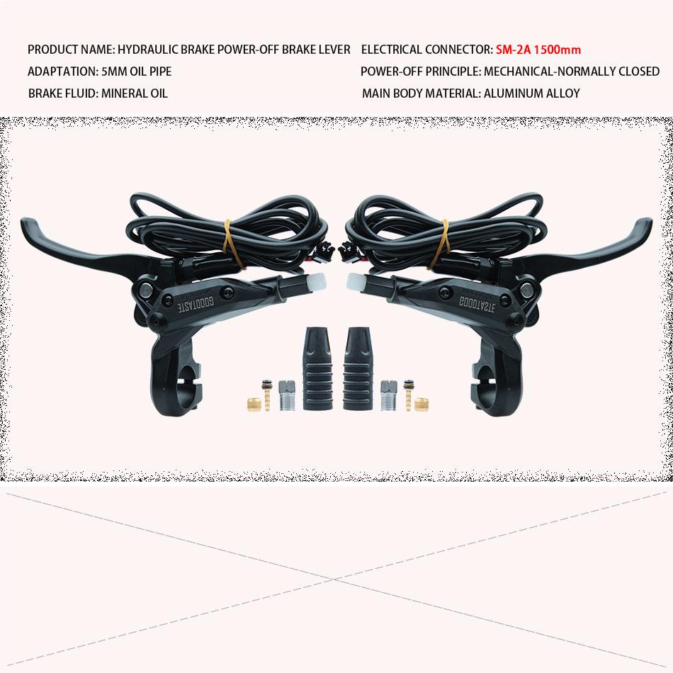 

GT03 Bafang Power-off Oil Brake 3 Pin Folding E-bike Handle Brakes Hydraulic Pump Up Lever Mountain Bike Goodtaste XOD Sm2a A338(SM2A)