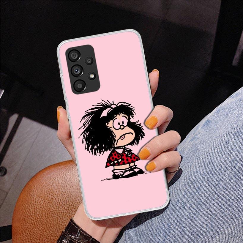 Cartoon Cute Mafalda Phone Case For Samsung Galaxy A52 A32 A22 A12 A51 A31 A50S A30S A20S A10S Note 20 Ultra 10 Plus S10 A72 A71