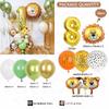 12-inch Animal Print Lion & Tiger Foil Balloons for First Birthday Décor