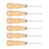10Pcs Leather Sewing Awl Wooden Handle 125mm Length Hand Tool Set Kit for Repairing DIY