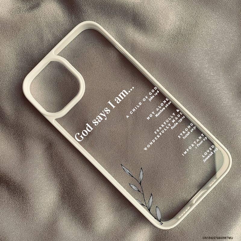Christian Affirmations Phone Case For iPhone 13 15 16 14 Pro Max 12 11 XR XS X 7 8Plus Bible Verse Scripture Quote Hard Cover